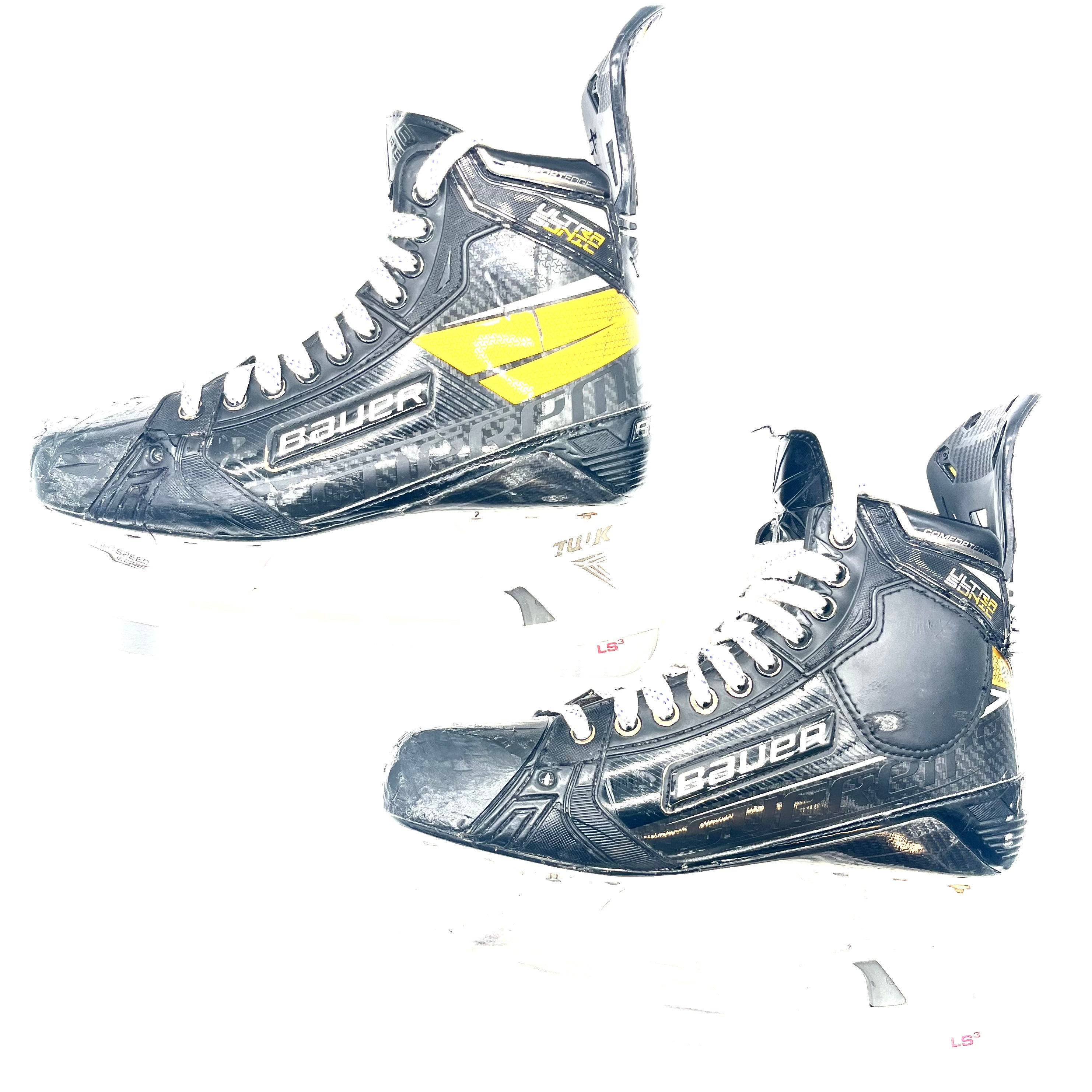 Patins de hockey Bauer Supreme Ultrasonic d'occasion de la LNH (tailles 9.5E/9.375E)